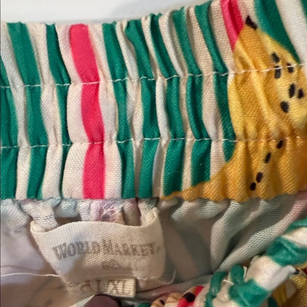 Multicolor Satin Banana Stripe pants  L/XL